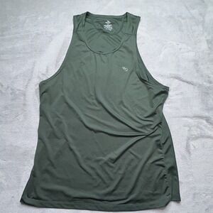 Vanquish Fitness Tank Top Mens Medium Olive Green Gym Bodybuilding Stringer